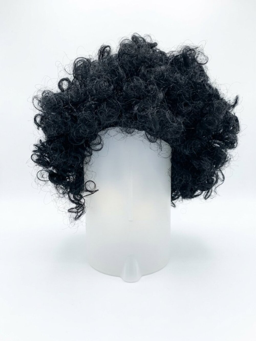 Vintage Black Short Curly Afro / Perm Style Synthetic Wig